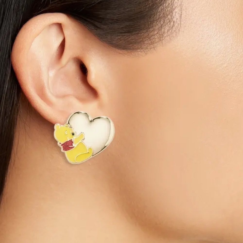 New Baublebar x Disney Winnie the Pooh Heart Stud Earrings